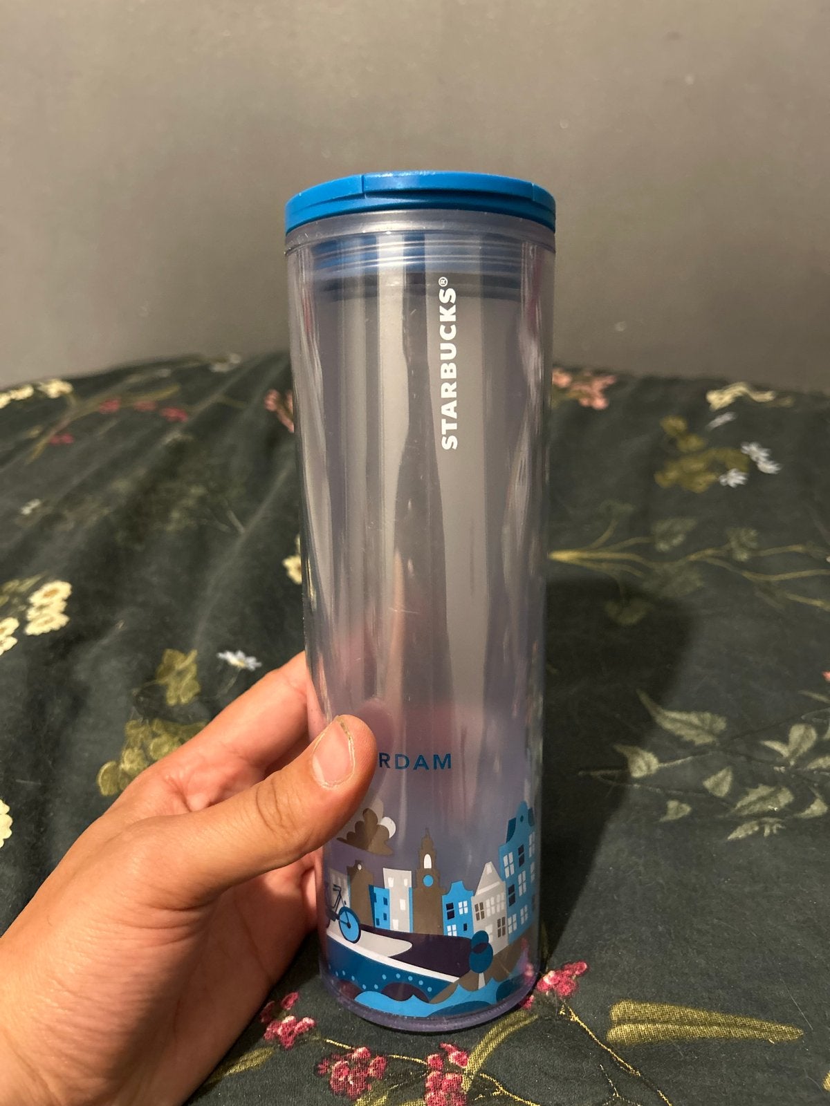 Starbucks Amsterdam Reismok/Tumbler - Zo goed als nieuw, Overige typen, Kunststof, Ophalen of Verzenden, Zo goed als nieuw