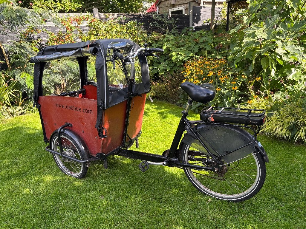 Babboe Big-E bakfiets + regentent + accu 1 jaar garantie, Gebruikt, 3 kinderen, Elektrisch, Trommelrem