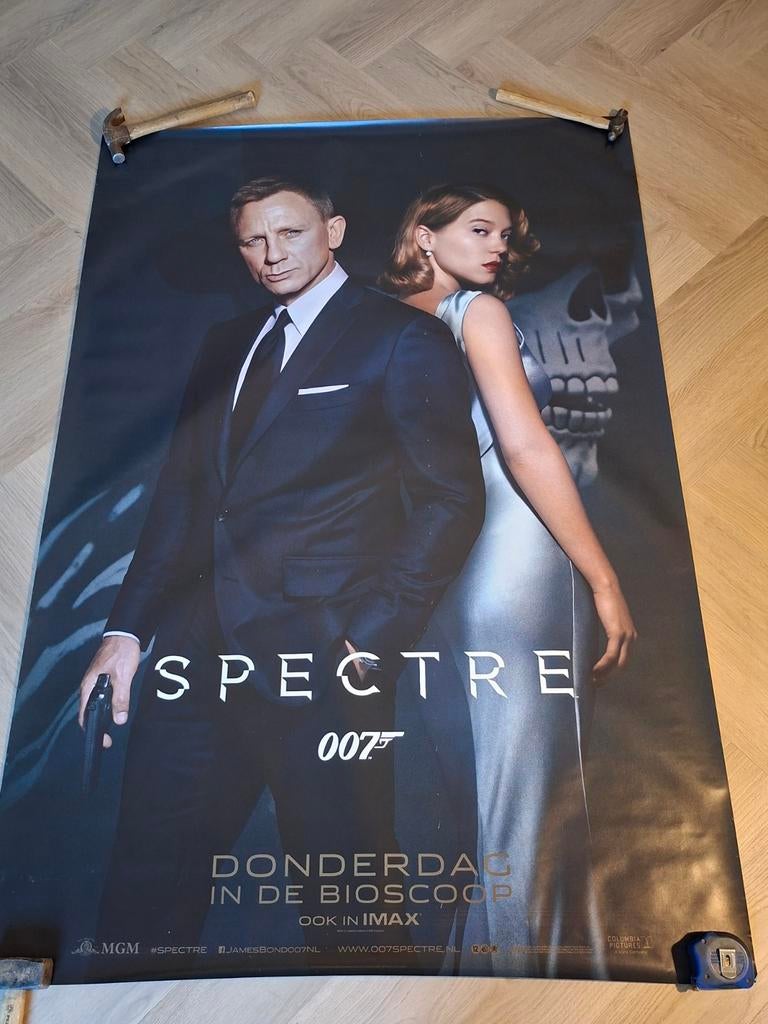 Originele filmposter , James bond 2015, dubbelzijdig., Verzamelen, Ophalen, Zo goed als nieuw, A1 t/m A3, Film en Tv
