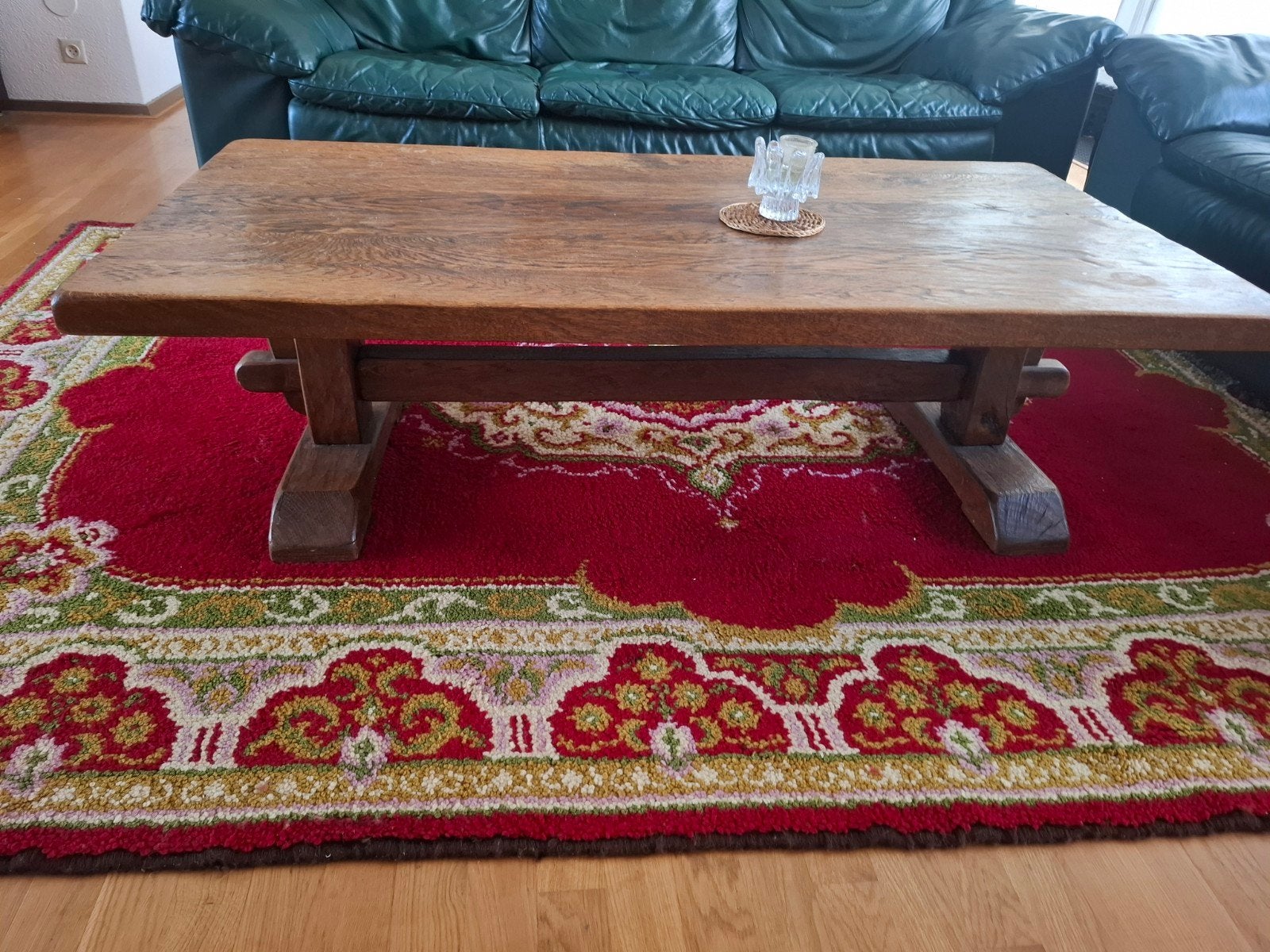 Robuuste eikenhouten salontafel - Landelijke stijl, Ophalen, Gebruikt, Eikenhout, Landelijke stijl