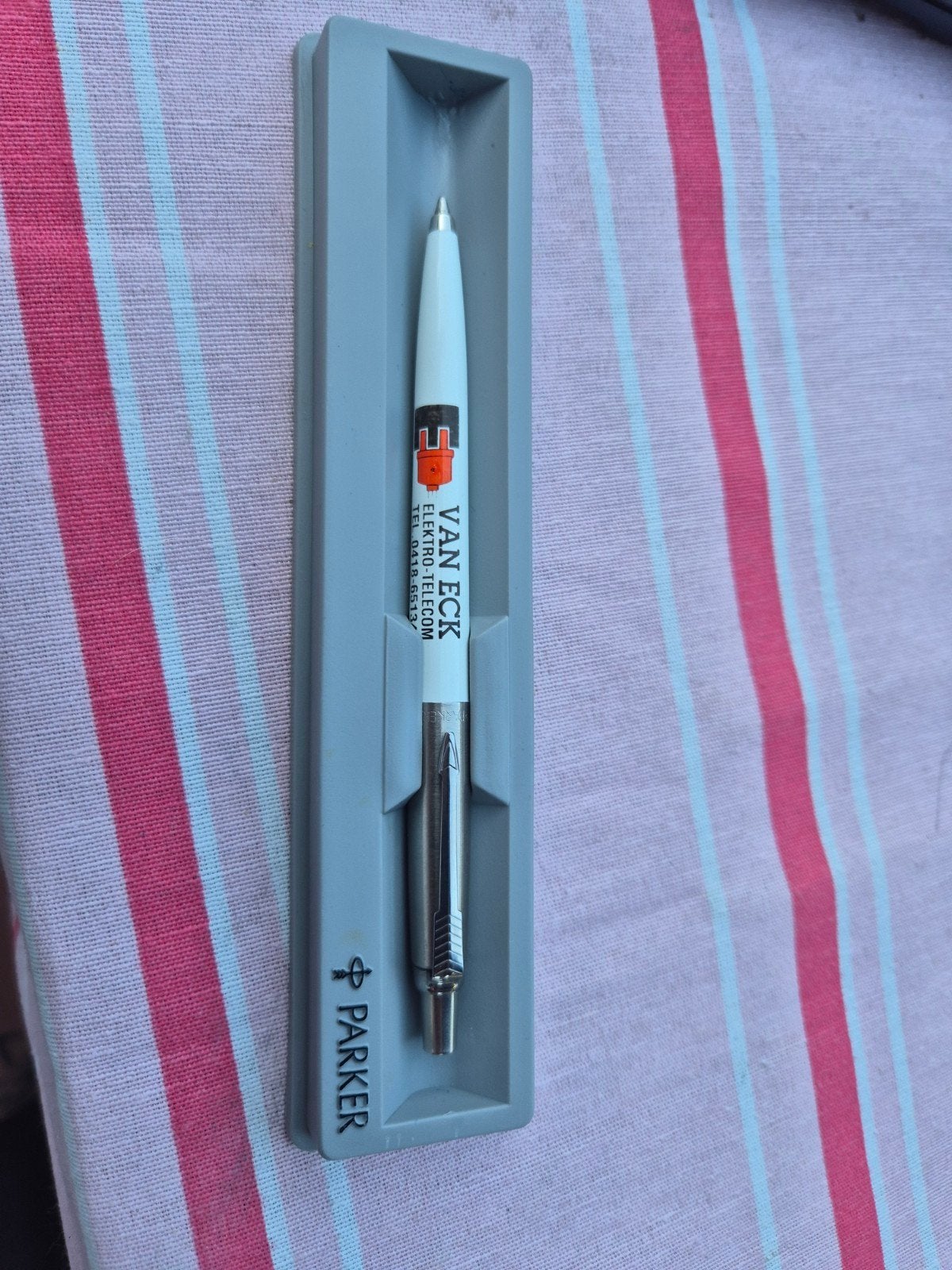Parker jotterpen met reclame, Verzamelen, Pennenverzamelingen, Ophalen of Verzenden, Balpen, Parker, Met reclame