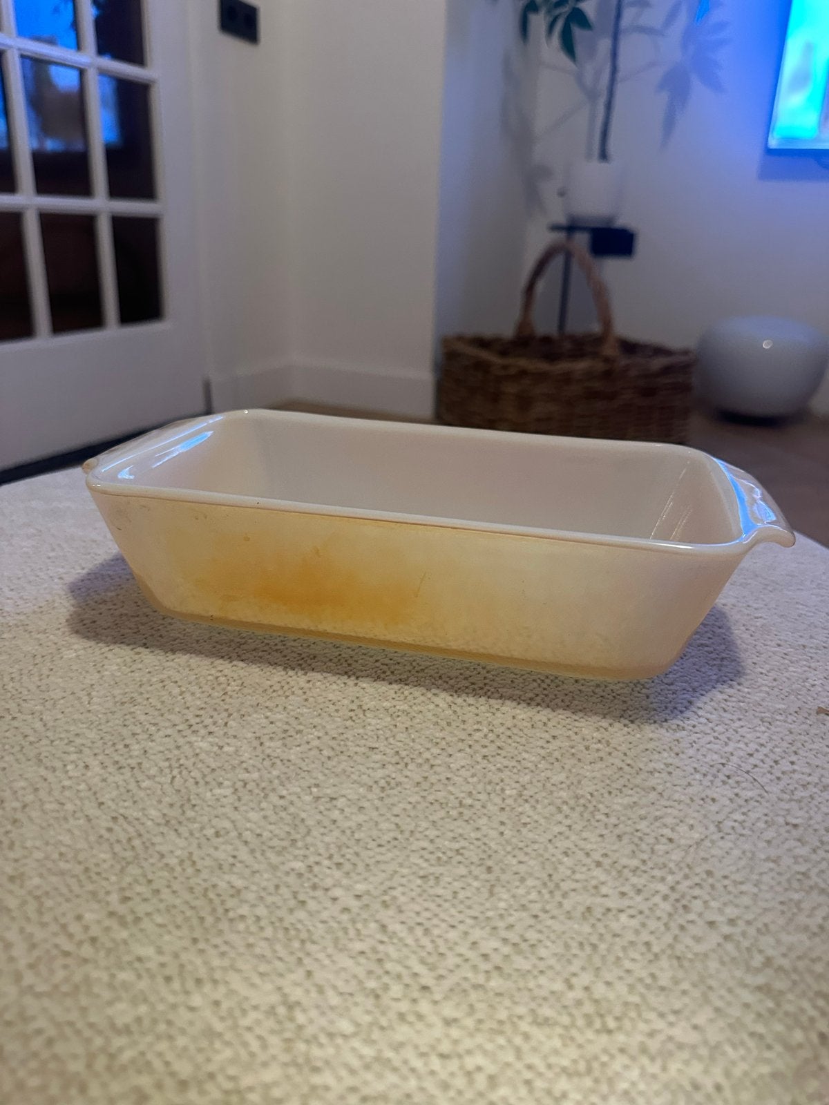 Anchor Hocking Ovenschaal Oranje Parelmoer Cakevorm, Ophalen of Verzenden, Overige merken, Oranje, Glas