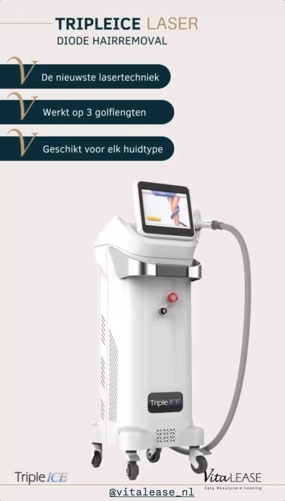 TripleICE Diode Laser Professioneel Laserontharing apparaat, Ophalen of Verzenden, Zo goed als nieuw, Overige typen