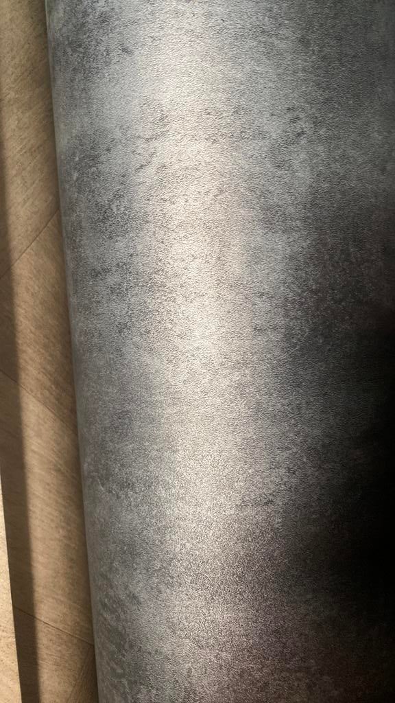 Vinyl betonlook metallic mid grijs V26, Ophalen, Nieuw, 25 tot 50 m², Grijs