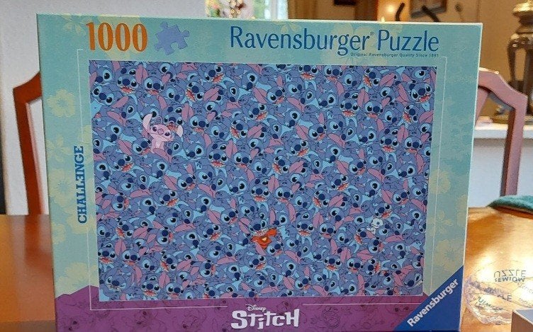 STITCH 1000 stukjes Ravensburger puzzle zgan, Ophalen, 500 t/m 1500 stukjes, Zo goed als nieuw