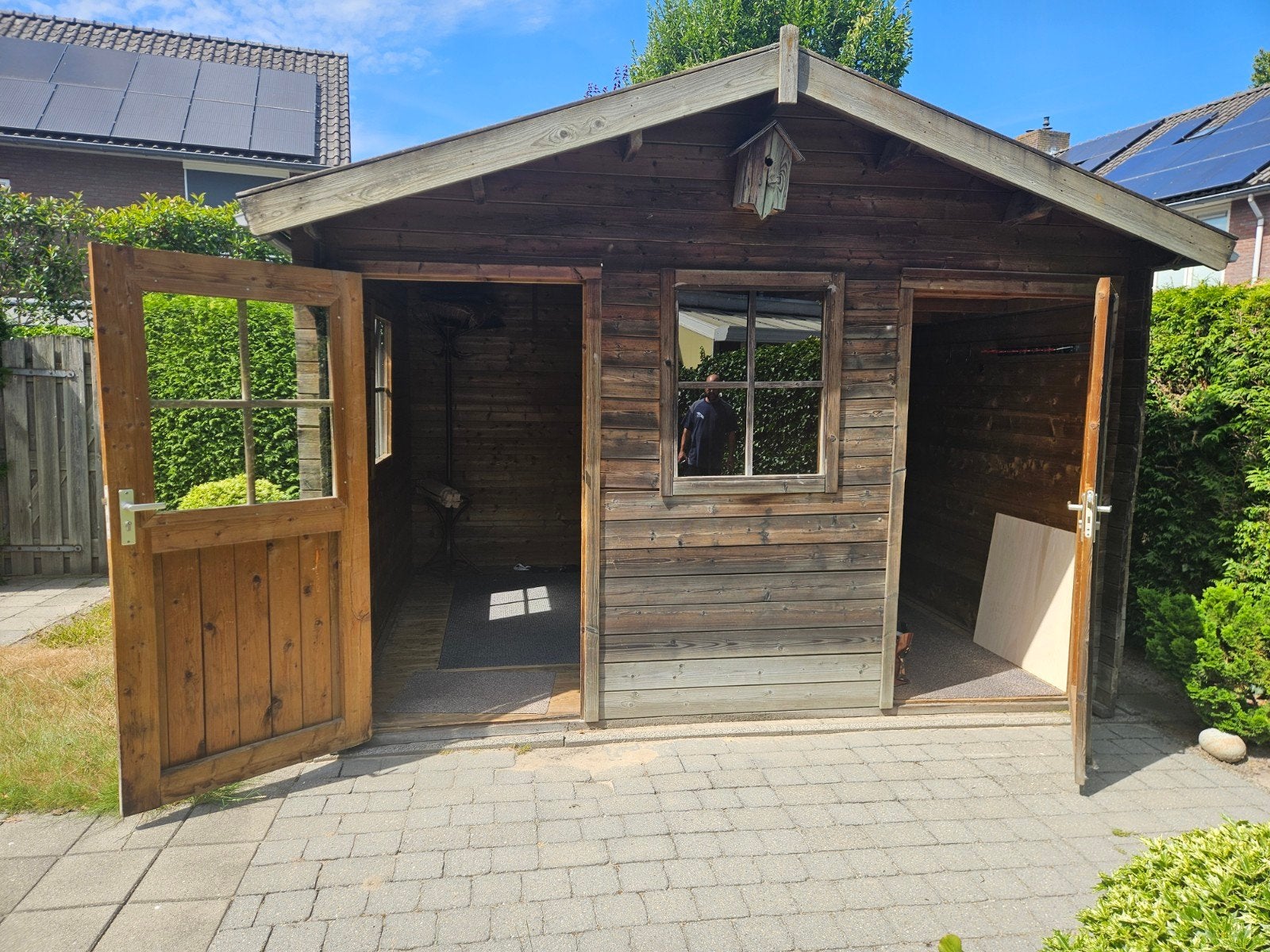 houten tuinhuis 3.5 x 3 meter, Tuin en Terras, Tuinhuizen, Ophalen, 250 tot 500 cm, Hout, 200 tot 400 cm