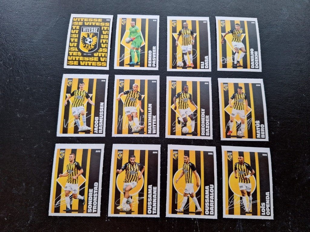 Complete set stickers Vitesse 2020-21, Ophalen of Verzenden, Zo goed als nieuw, Vitesse, Poster, Plaatje of Sticker