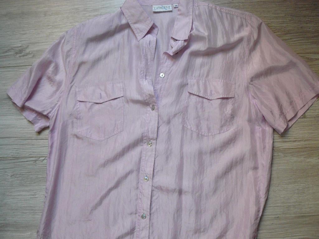 zijde blouse, Ophalen of Verzenden, Zo goed als nieuw, Maat 42/44 (L), Roze