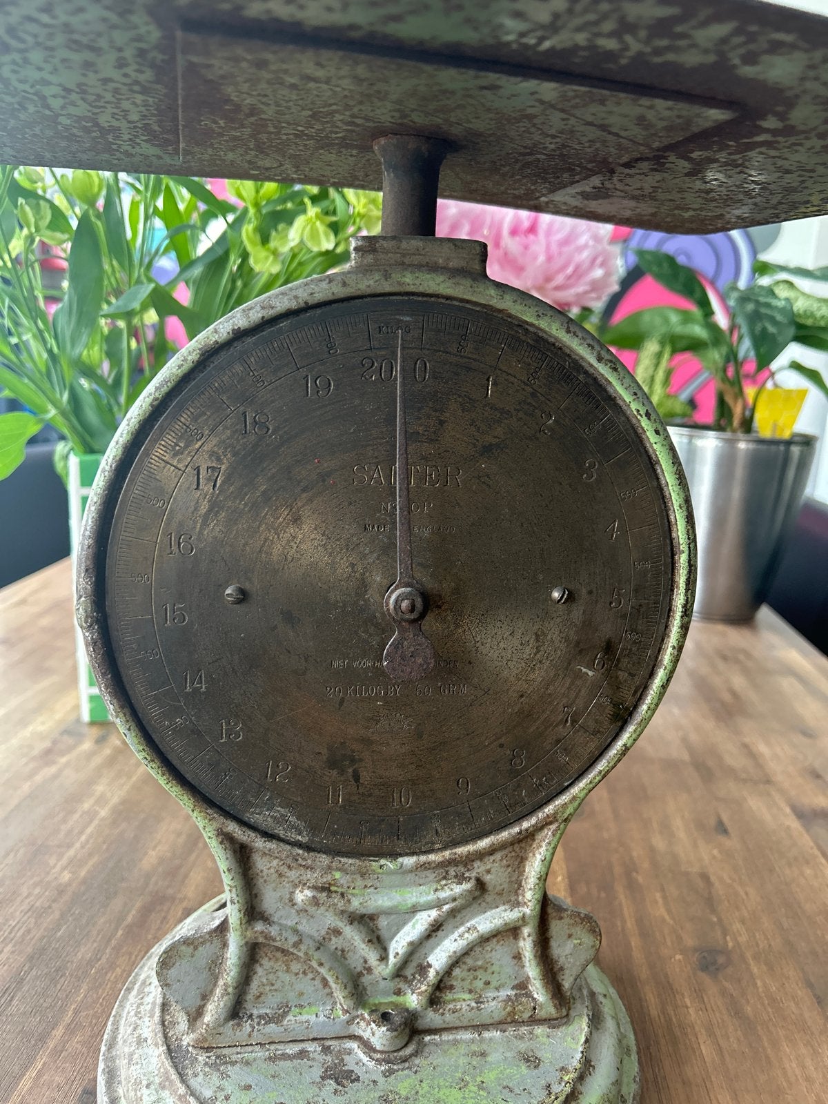 Antieke Salter weegschaal - Vintage decoratie, Ophalen
