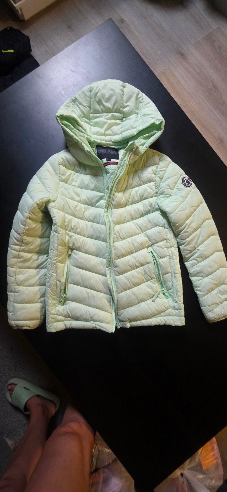 mintgroen meisjes (tussen) jas in maat 140, merk Cars jeans, Ophalen of Verzenden, Gebruikt, Maat 140