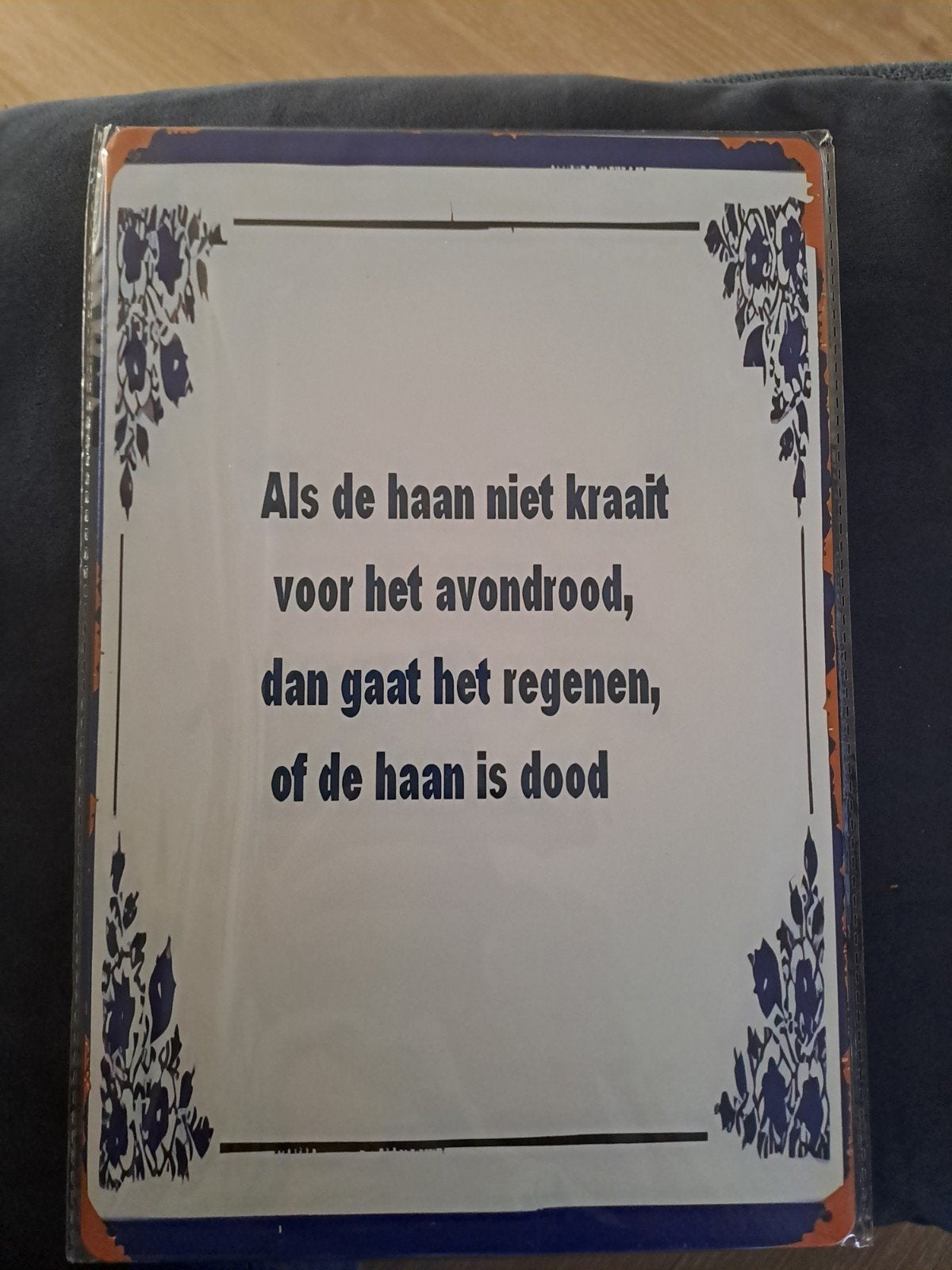 Metalen bord kippen haan decoratie 20 bij 30 cm, Ophalen of Verzenden