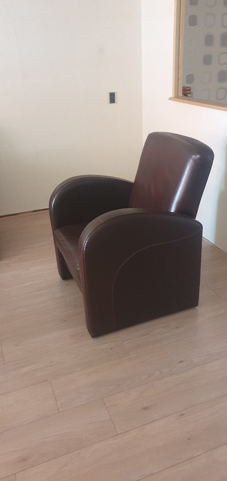 2 leren fauteuils., Ophalen, Gebruikt, 75 tot 100 cm, 50 tot 75 cm