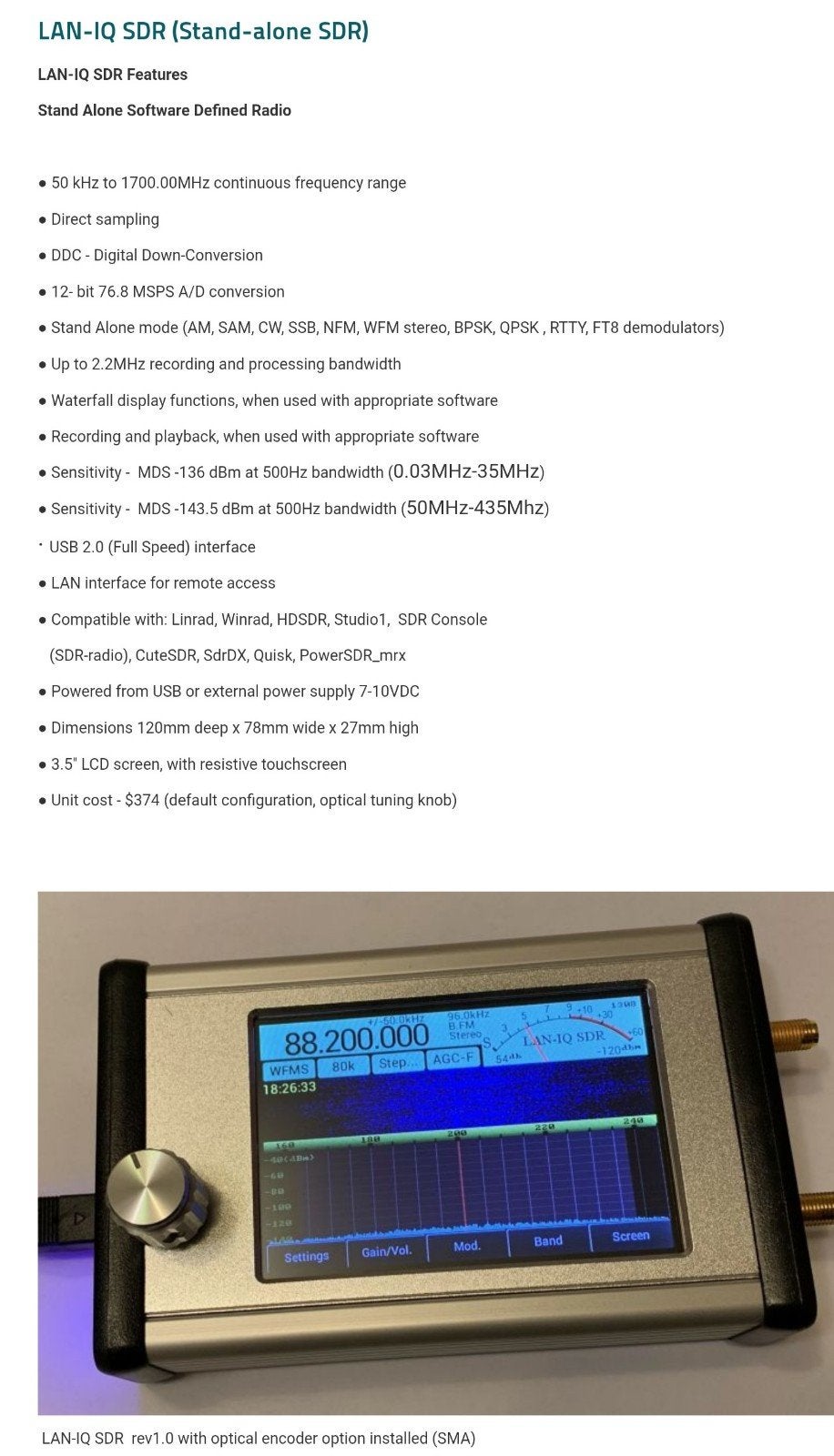 Afedri Lan IQ SDR in compact formaat, Ophalen of Verzenden