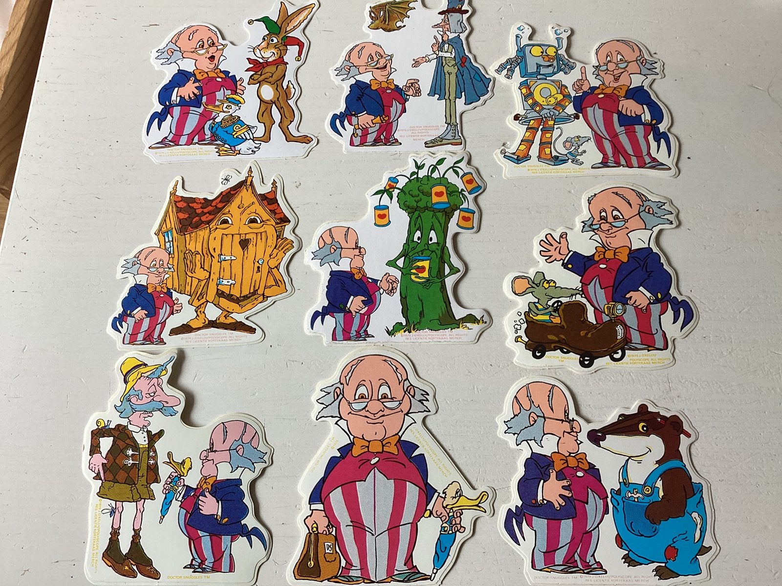Setje stickers Doctor Snuggles (strip), Verzenden, Zo goed als nieuw, Strip of Tekenfilm