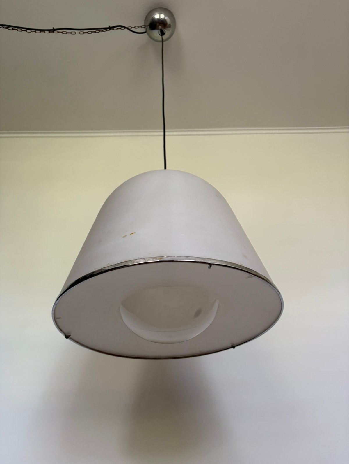 Iguzzini Kuala hanglamp door Franco Bresciani, Ophalen, Vintage, E27 (groot), Kunststof
