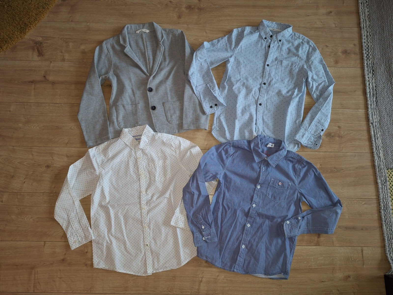 Jongens overhemden en jasje - 134 140, Kinderen en Baby's, Overhemd of Blouse, Mango, Ophalen of Verzenden, Zo goed als nieuw