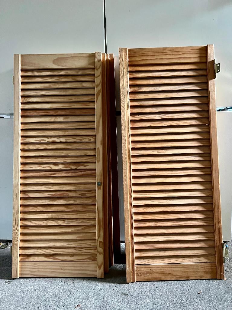 Louvredeurtjes hout 8 stuks, Ophalen, Gebruikt, Minder dan 80 cm, Binnendeur
