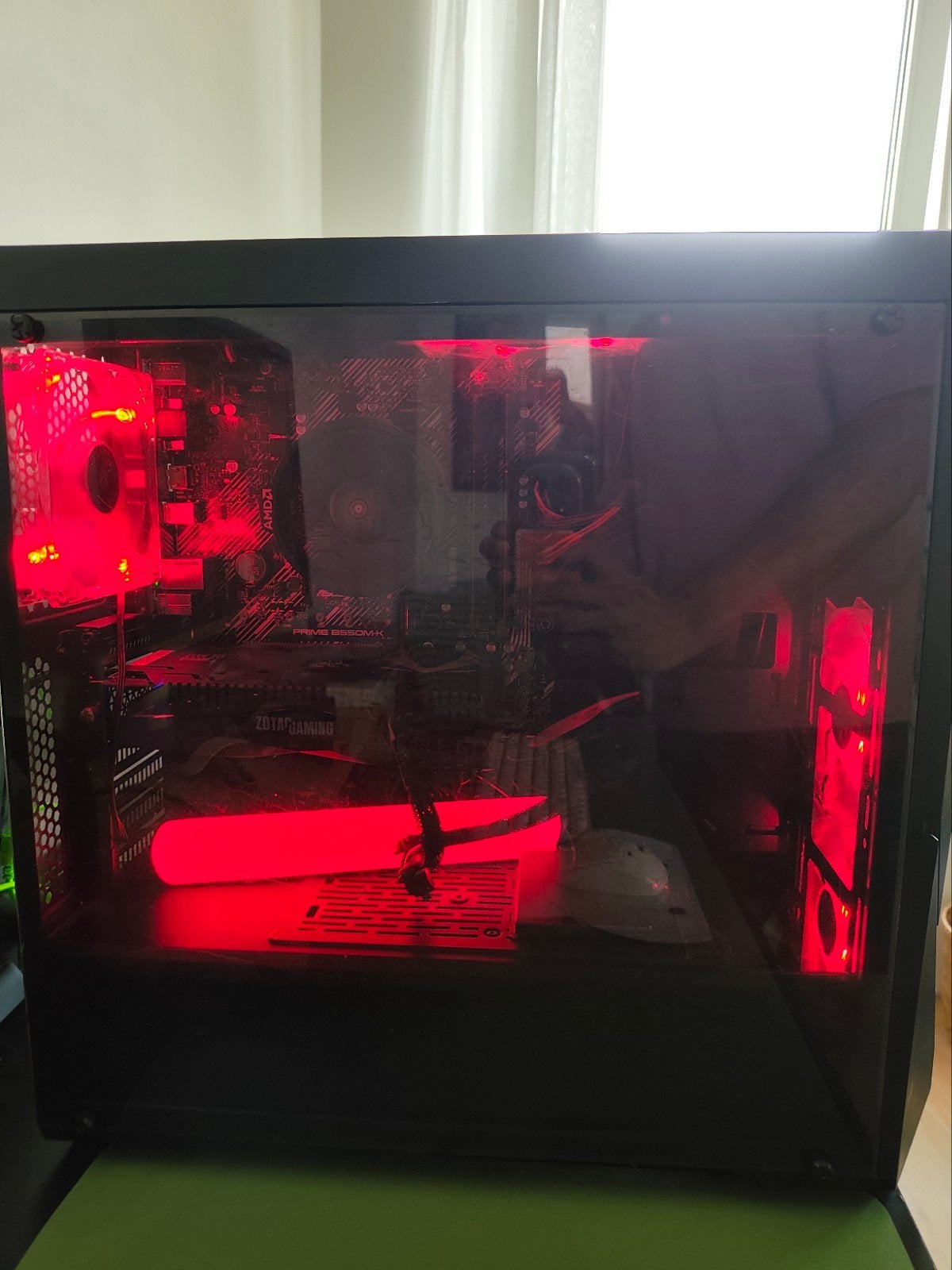 Red RGB Gaming PC Ryzen 5 5500,GTX 1660 Super,16GB RAM,WIN11, Ophalen, Cooler Master (behuizing), AMD Ryzen 5, Zo goed als nieuw