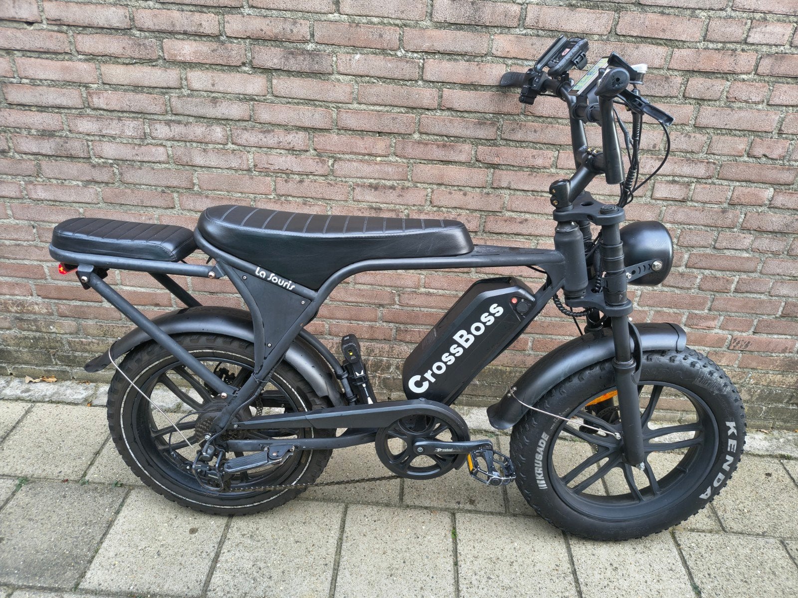 Fatbike Crossboss V8 La Souris met accessoires, Ophalen, Zo goed als nieuw, 50 km per accu of meer, Overige merken