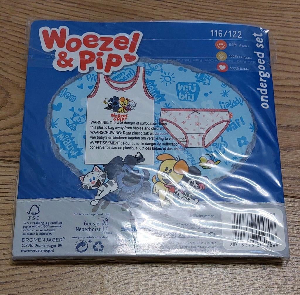 Nieuw ondergoed set woezel en pip maat 116 122, Ophalen of Verzenden, Nieuw, Meisje, Nacht- of Onderkleding