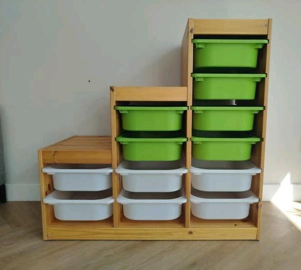 Ikea Trofast houten kast, 12 bakken, 5 laden of meer, Ophalen of Verzenden, Gebruikt, Grenenhout