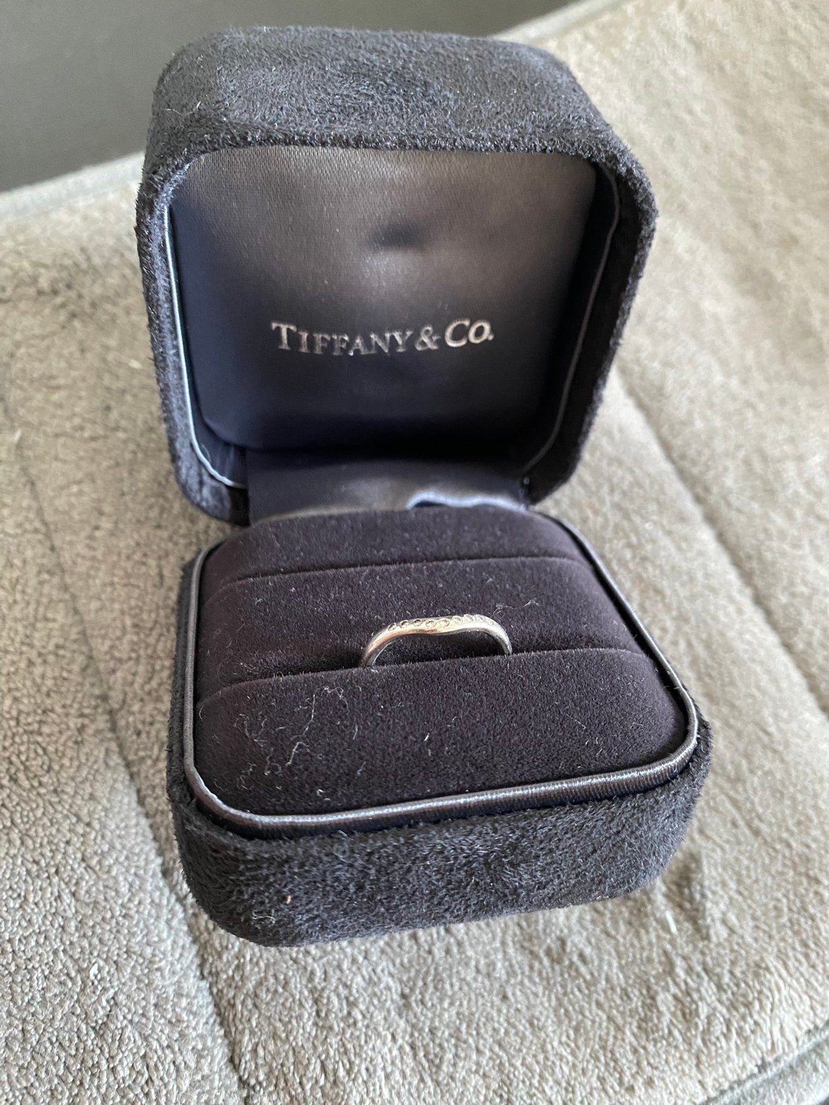 Tiffany & Co Platinum Diamond Ring Elsa Peretti, Size 47, Overige kleuren, Ophalen of Verzenden, Dame, Zilver