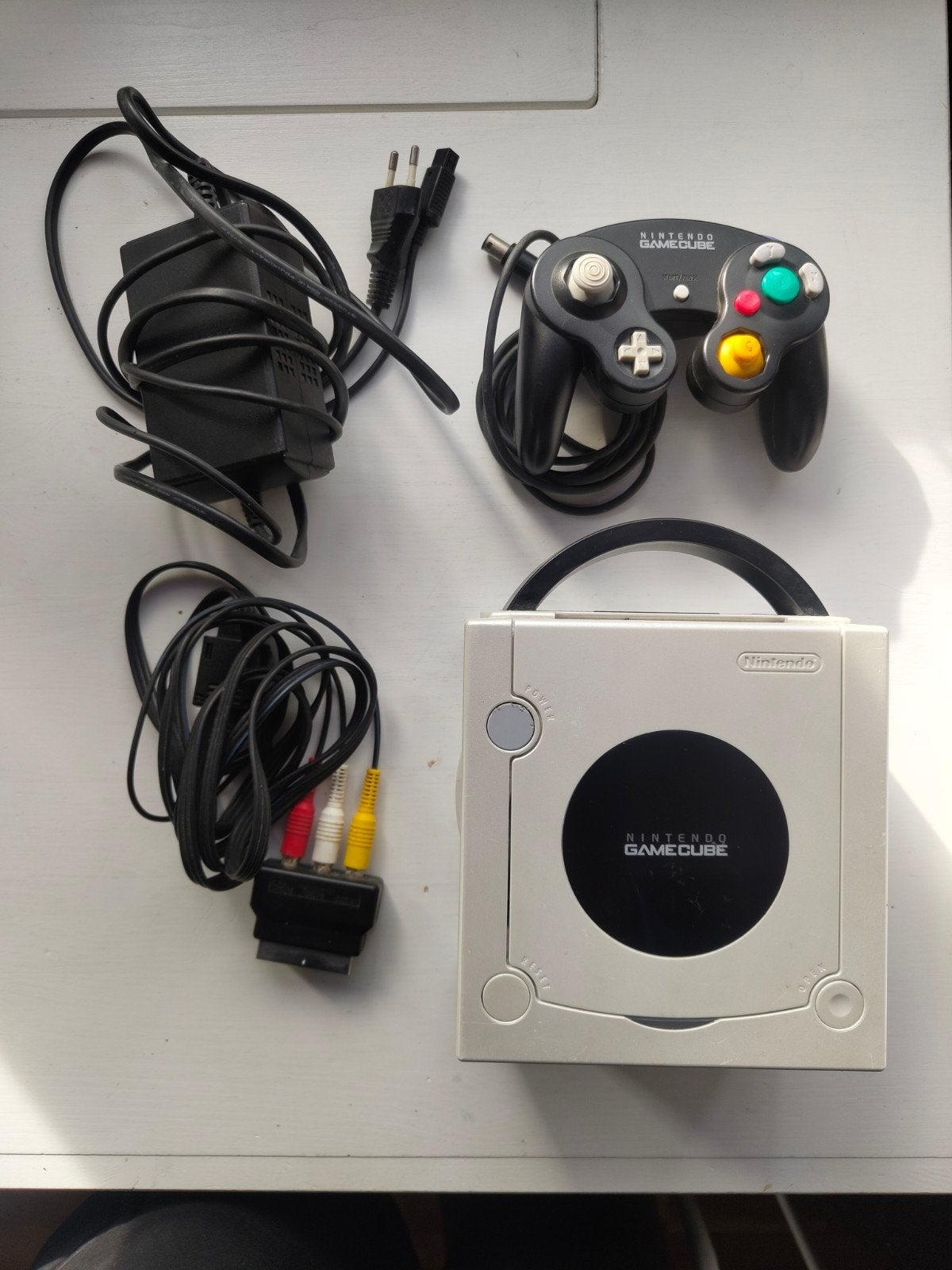 Nintendo GameCube - Silver/platinum edition, Ophalen, Gebruikt, Zilver, Met 1 controller