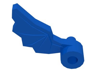 Lego Blue Minifigure, Plume Dragon Wing Right, Gebruikt, Lego, Accessoire, Ophalen of Verzenden