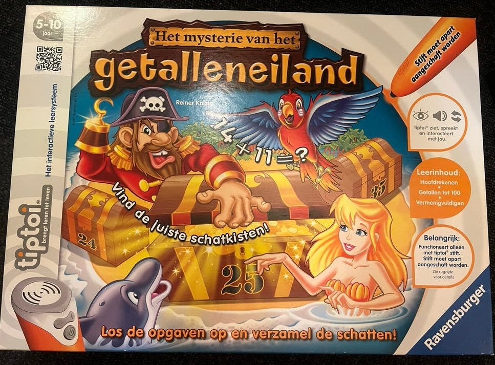 Tiptoi Het Mysterie van het Getalleneiland Ravensburger, Een of twee spelers, Ophalen, Zo goed als nieuw