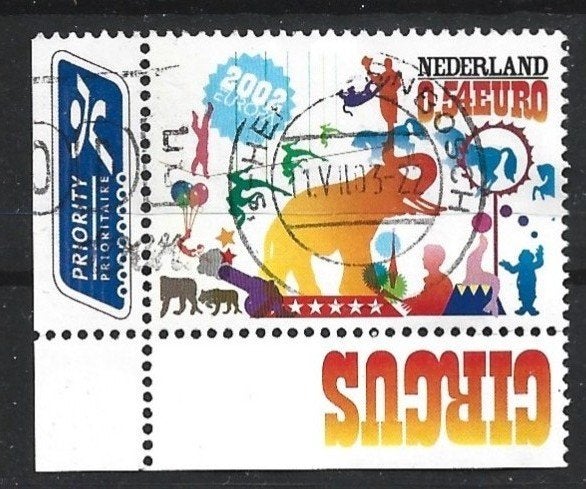 Nl 64 - 2002 - EU stamp/ Circus, Verzenden, Na 1940, Gestempeld