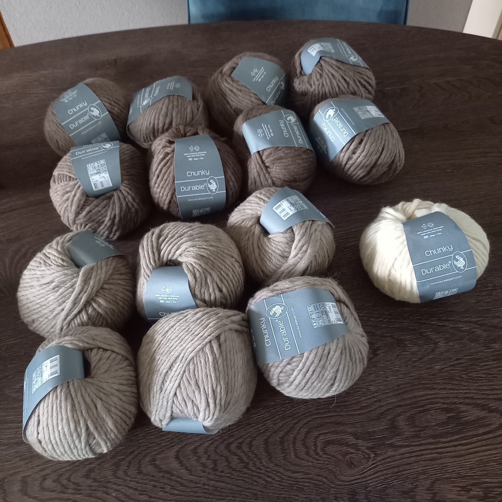 Durable Chunky breiwol 15 bollen, Hobby en Vrije tijd, Breien en Haken, Ophalen, Nieuw, Breien of Haken, Wol of Garen