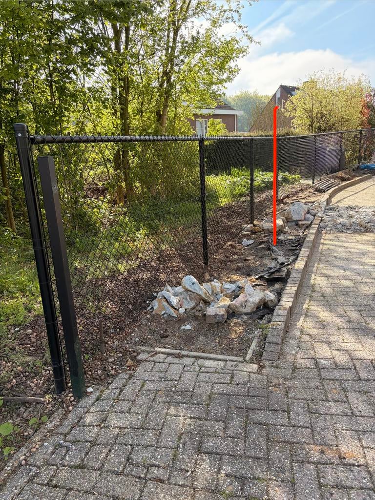 Draad hekwerk 8 meter gedemonteerd, Tuin en Terras, Tuinhekken en Hekwerk, Zo goed als nieuw, IJzer, Ophalen
