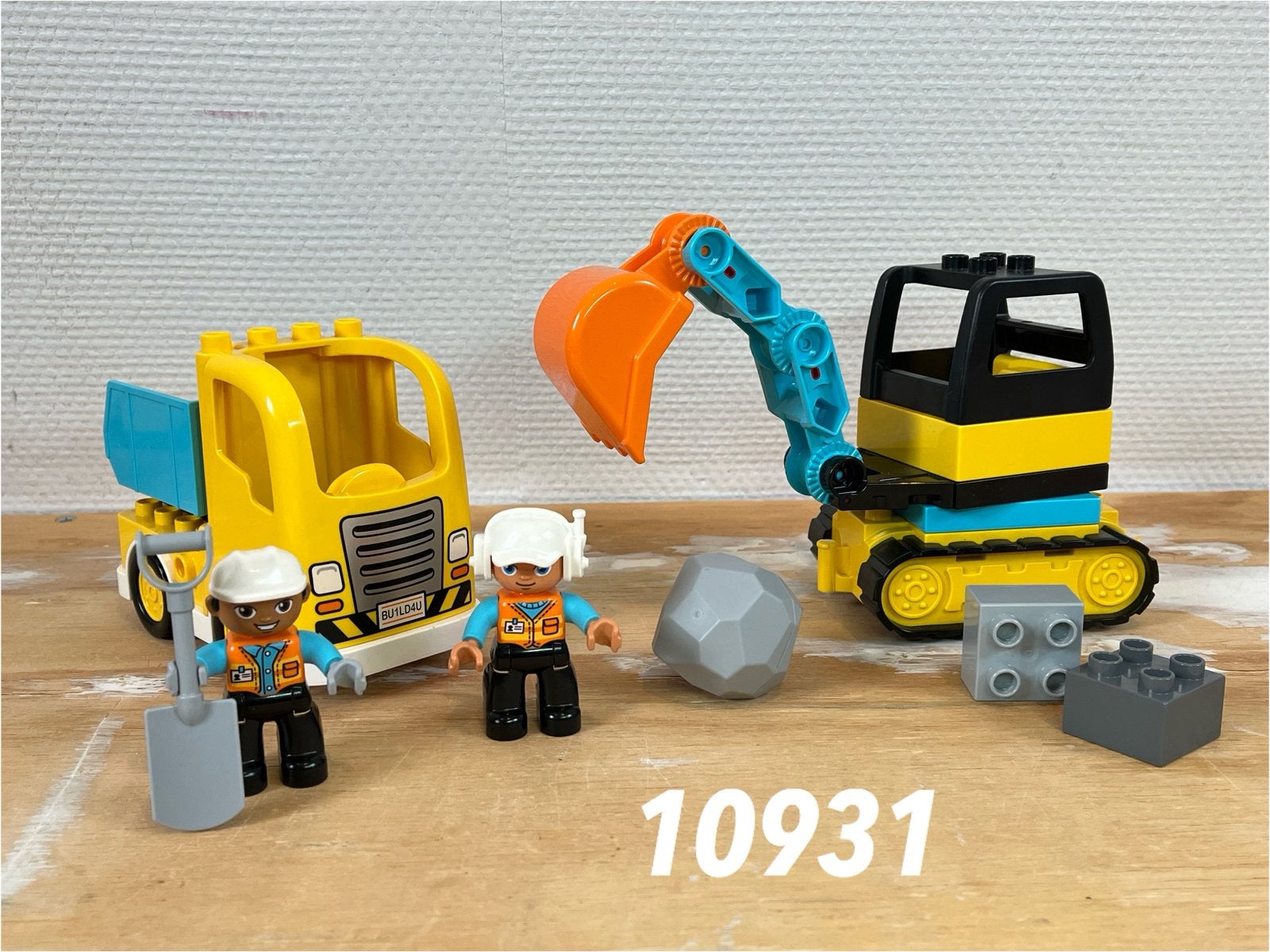 Duplo truck en graafmachine 10931 (compleet) 15, Ophalen of Verzenden, Zo goed als nieuw, Complete set, Duplo