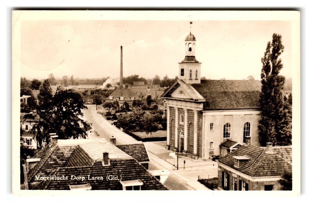 Laren, Vogelvlucht Dorp Laren, Verzenden, 1940 tot 1960, Gelopen, Gelderland
