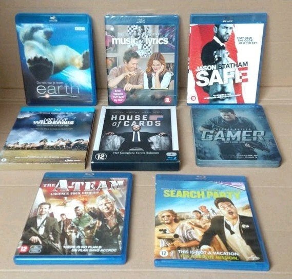 7 bluray topfilms A-team, Safe, House of Cards, BBC Earth, Film, Actie, Ophalen of Verzenden, Zo goed als nieuw