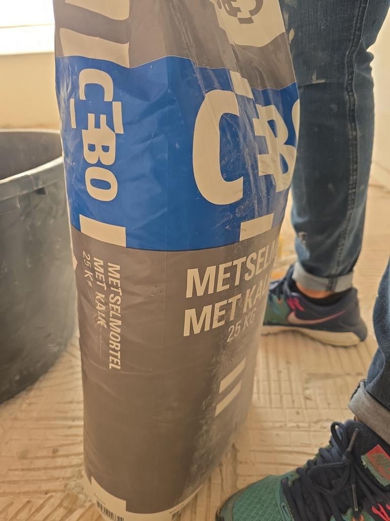 Cebo Metselmortel met kalk 25 kg(20 plus beschikbaar), Ophalen of Verzenden, Nieuw, Overige typen