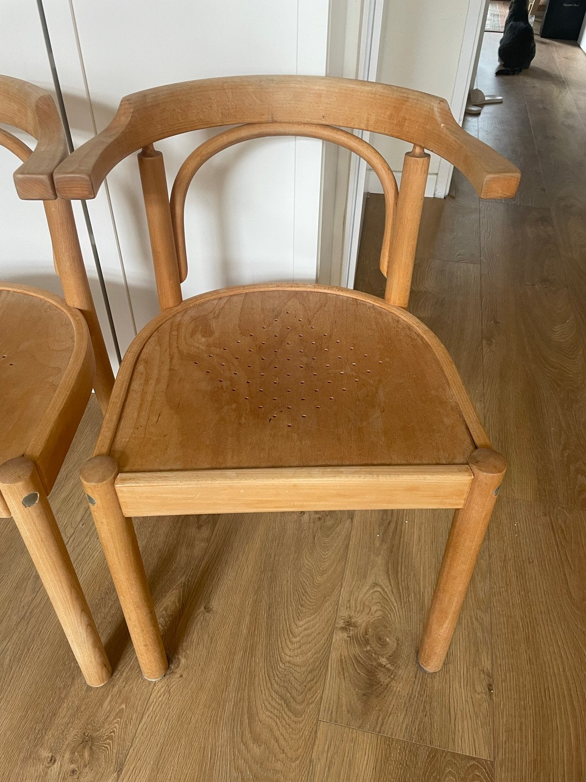 Vintage IKEA houten stoelen (2 stuks) met kussens, Ophalen