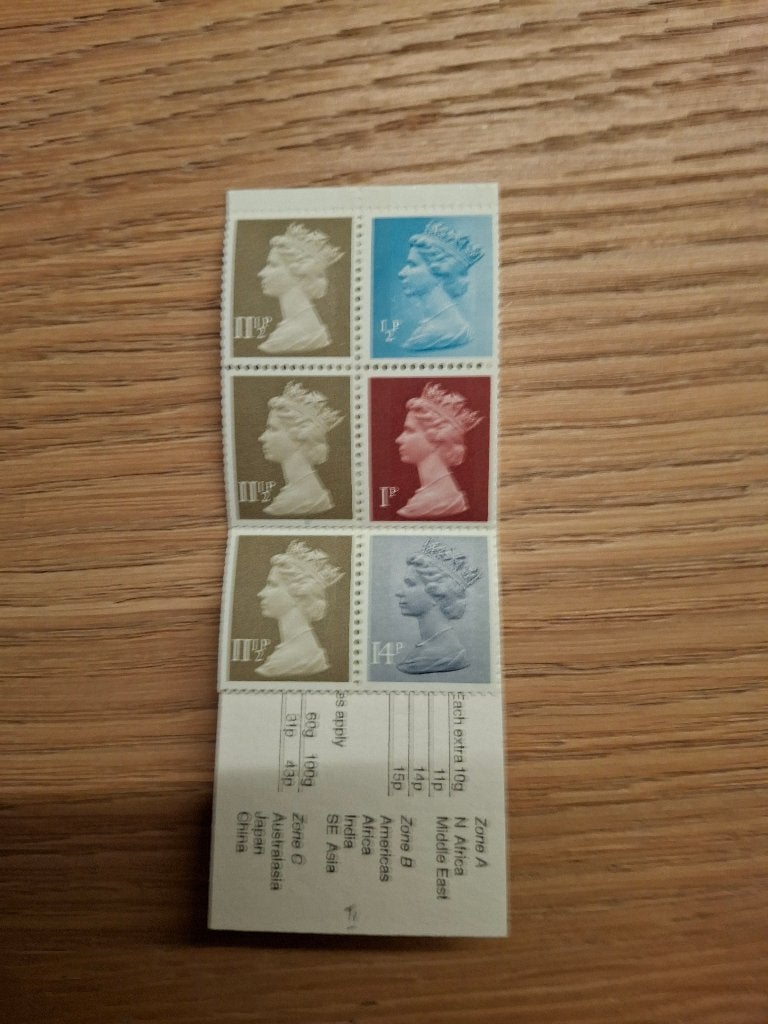 postzegelboekje engeland MH 53 HB 96 type 2, Verzenden