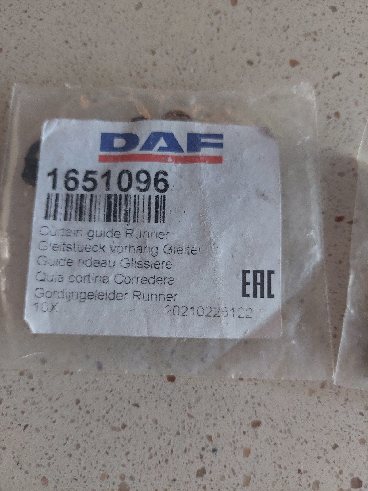 Daf Vrachtwagen Gordijn Runners - Origineel DAF 1651096, Ophalen of Verzenden