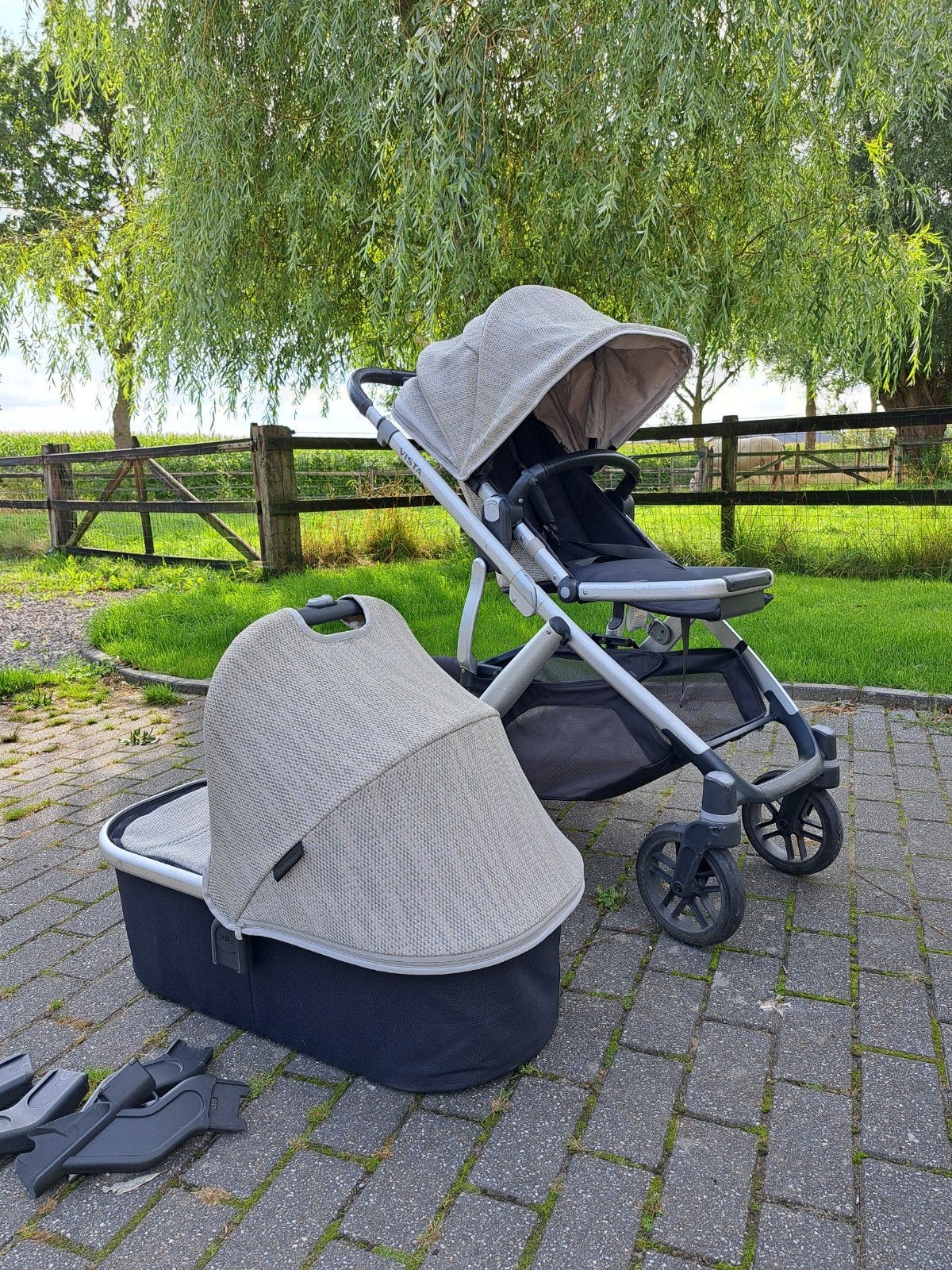 UPPAbaby Combiwagen met Reiswieg en Meer, Zo goed als nieuw, Combiwagen, Verstelbare duwstang, Ophalen