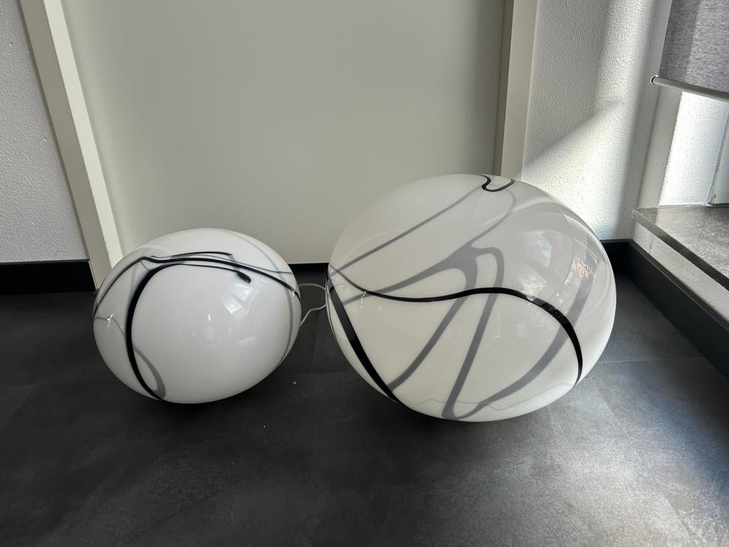 Zijlstra murano glazen design XL zebra lampen (ilu), Ophalen, Zo goed als nieuw, Rood