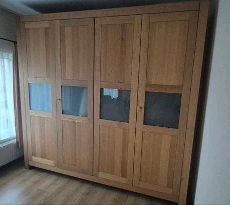 Massief blank Eiken kledingkast, Huis en Inrichting, Ophalen, Met deur(en), Modern klassiek, Zo goed als nieuw