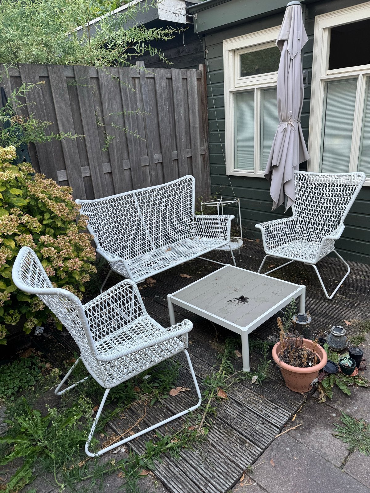 IKEA HÖGSTEN loungeset voor buiten, Ophalen, Gebruikt, Kunststof, Bank