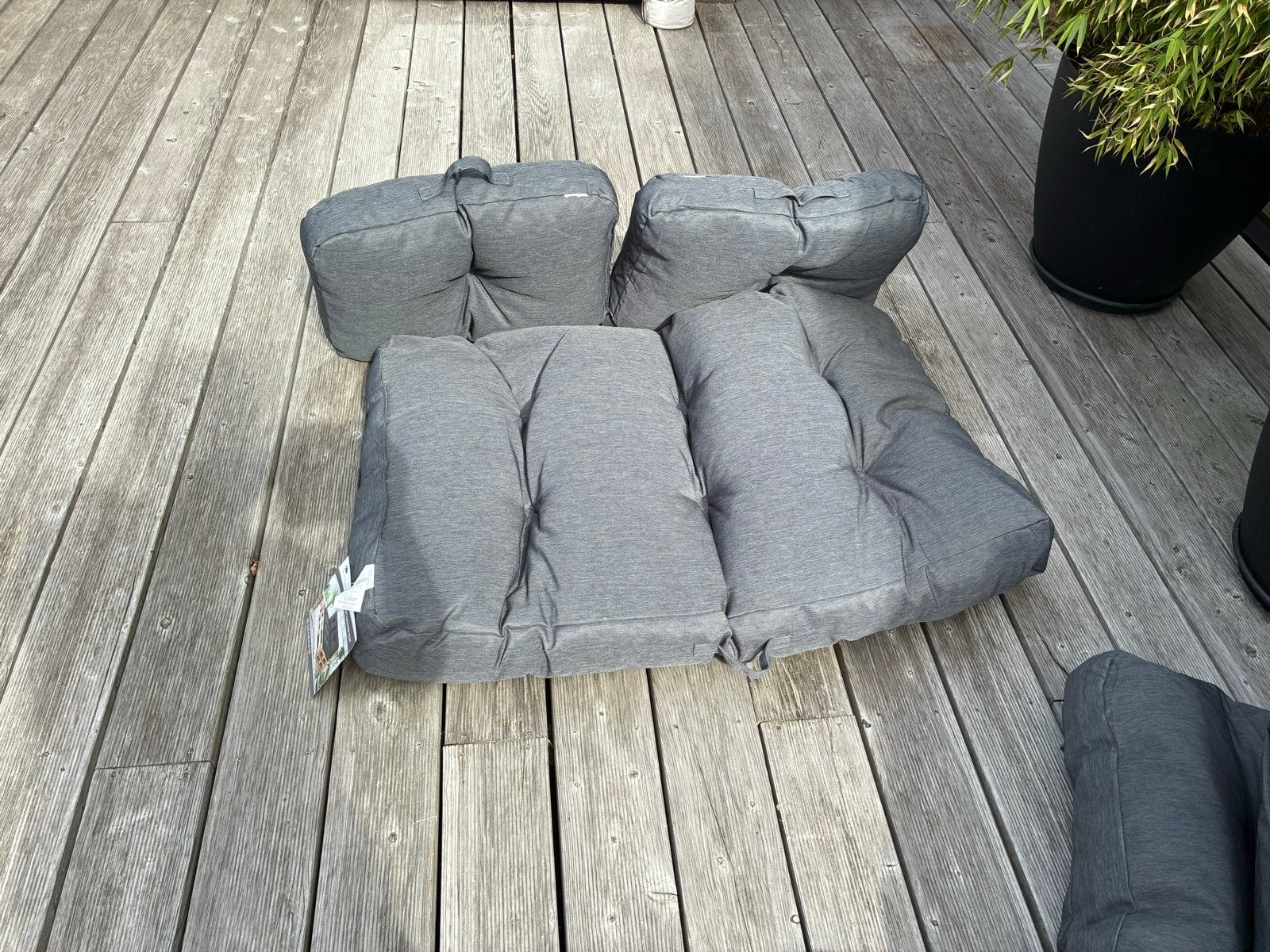 Sun Garden Pallet Kussenset - Grijs, Tuin en Terras, Ophalen, Zo goed als nieuw