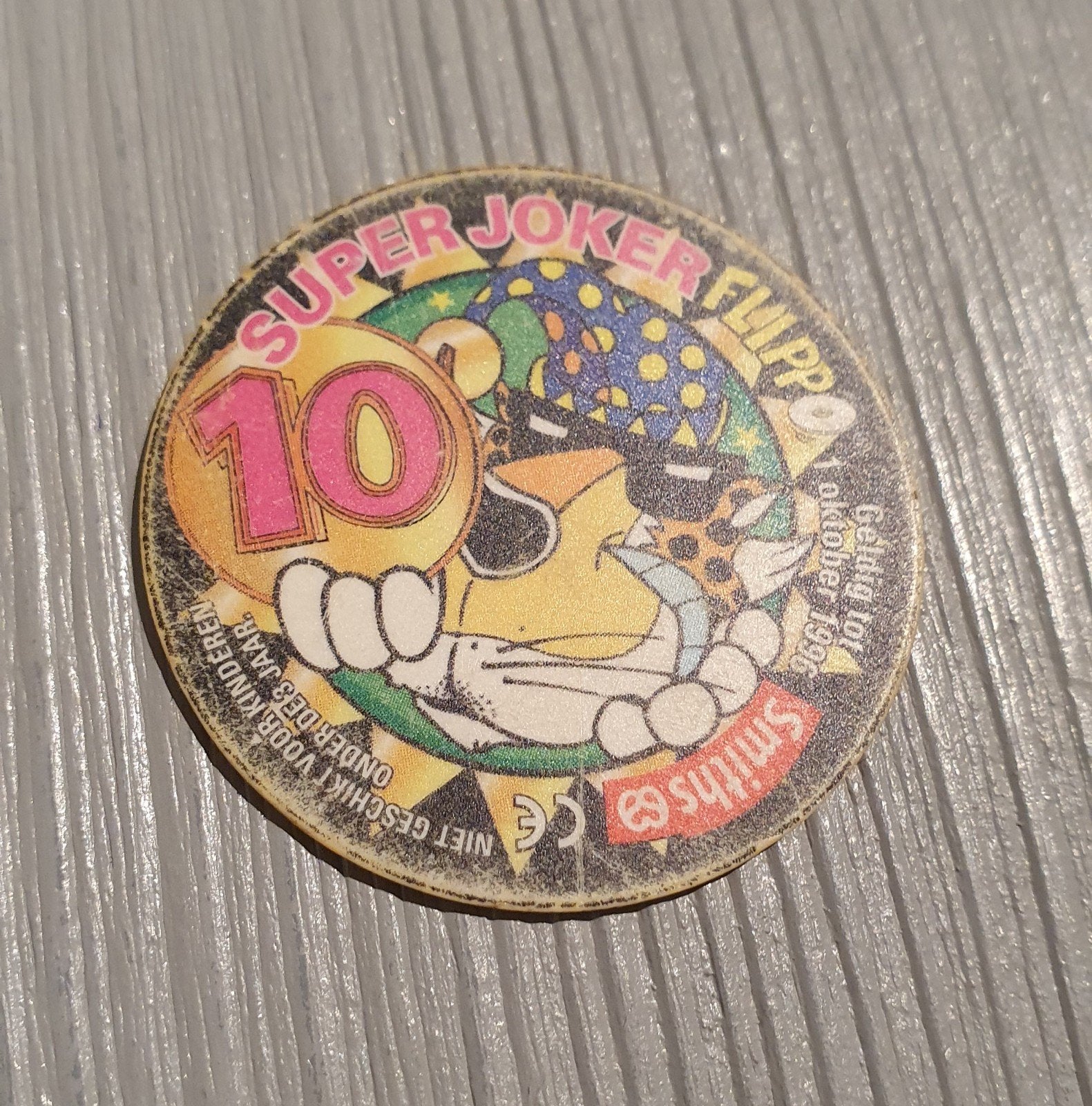 Dubbele kop 10 punten Super Joker Flippo gladde rand 10 poin, Verzenden, Looney Tunes, Losse flippo's