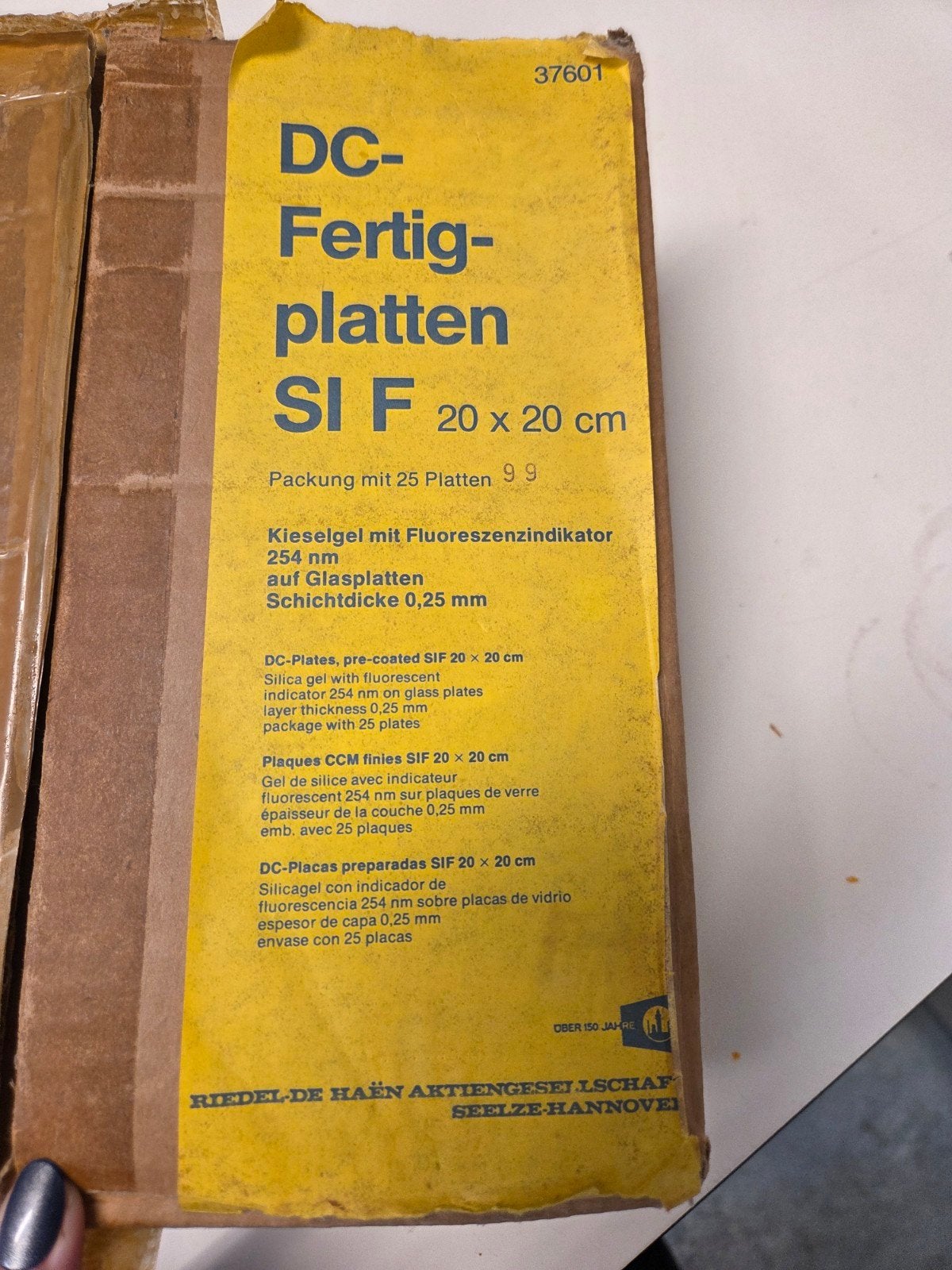 Silicagel platen voor chromatografie, Ophalen of Verzenden, Zo goed als nieuw