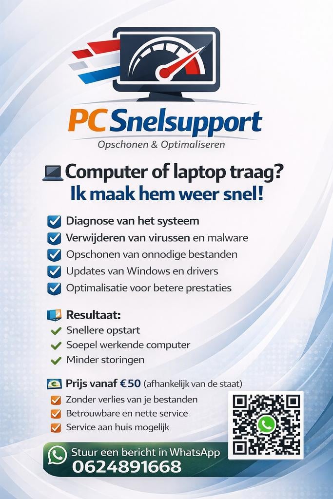 PC of laptop traag?

 Opschonen & optimaliseren
 Virussen