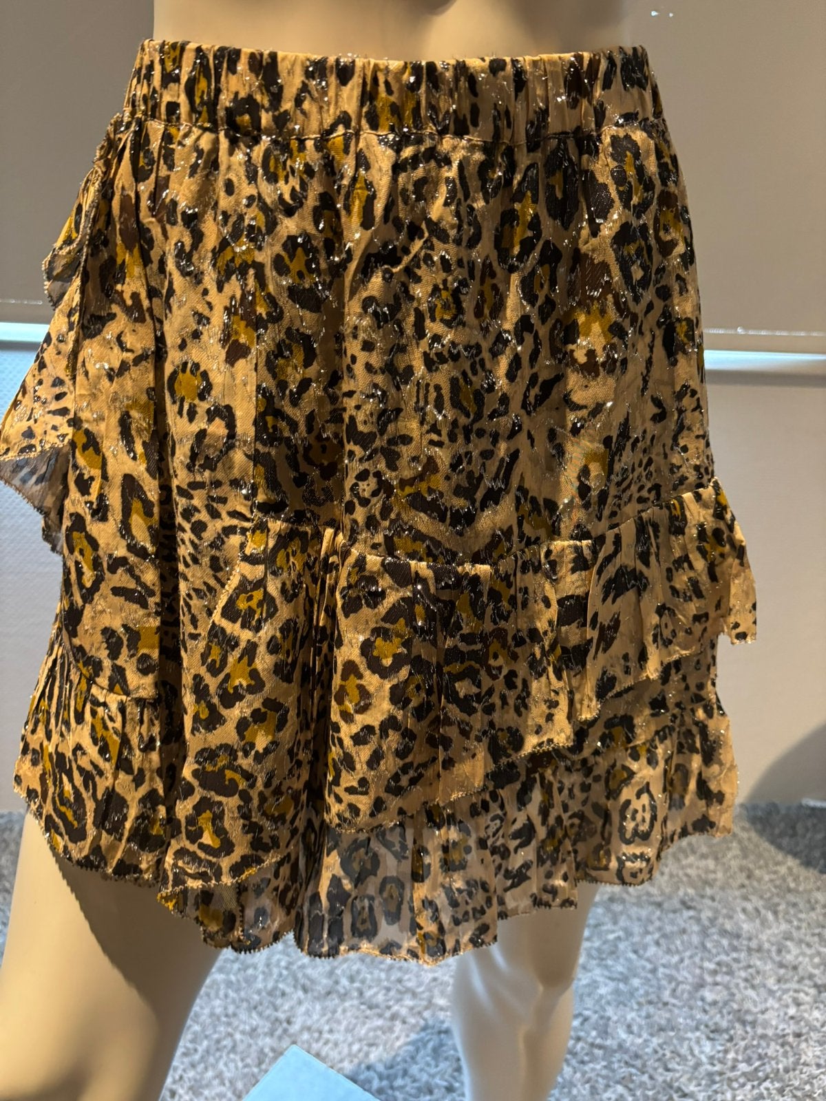 Pinko rokje glimmend vlekjes print maat it 42 nl 38, Kleding | Dames, Rokken, Maat 38/40 (M), ., Beige, Ophalen of Verzenden