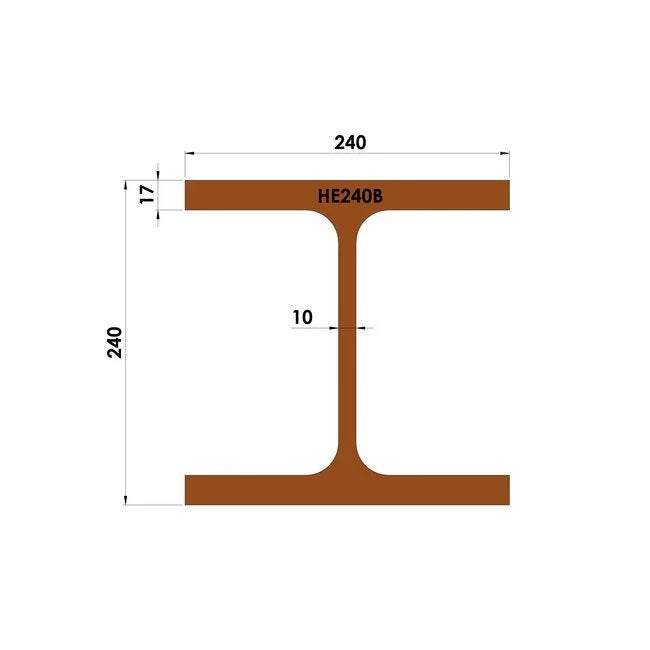 Nieuw staat : HE240B HEB240 Stalen Balk - 597cm Lengte, Ophalen, Gebruikt, IJzer