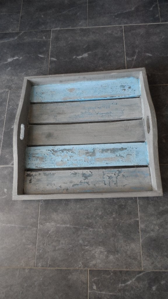 Houten dienblad 60x60 cm, Huis en Inrichting, Woonaccessoires | Dienbladen, Ophalen, Vierkant, Zo goed als nieuw, Dienblad